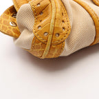 Celine Handbag Croco Embossed Canvas Leather Hand — view 8