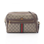 Gucci Shoulder Bag Ophidia GG Supreme Sherry Line Small Leather