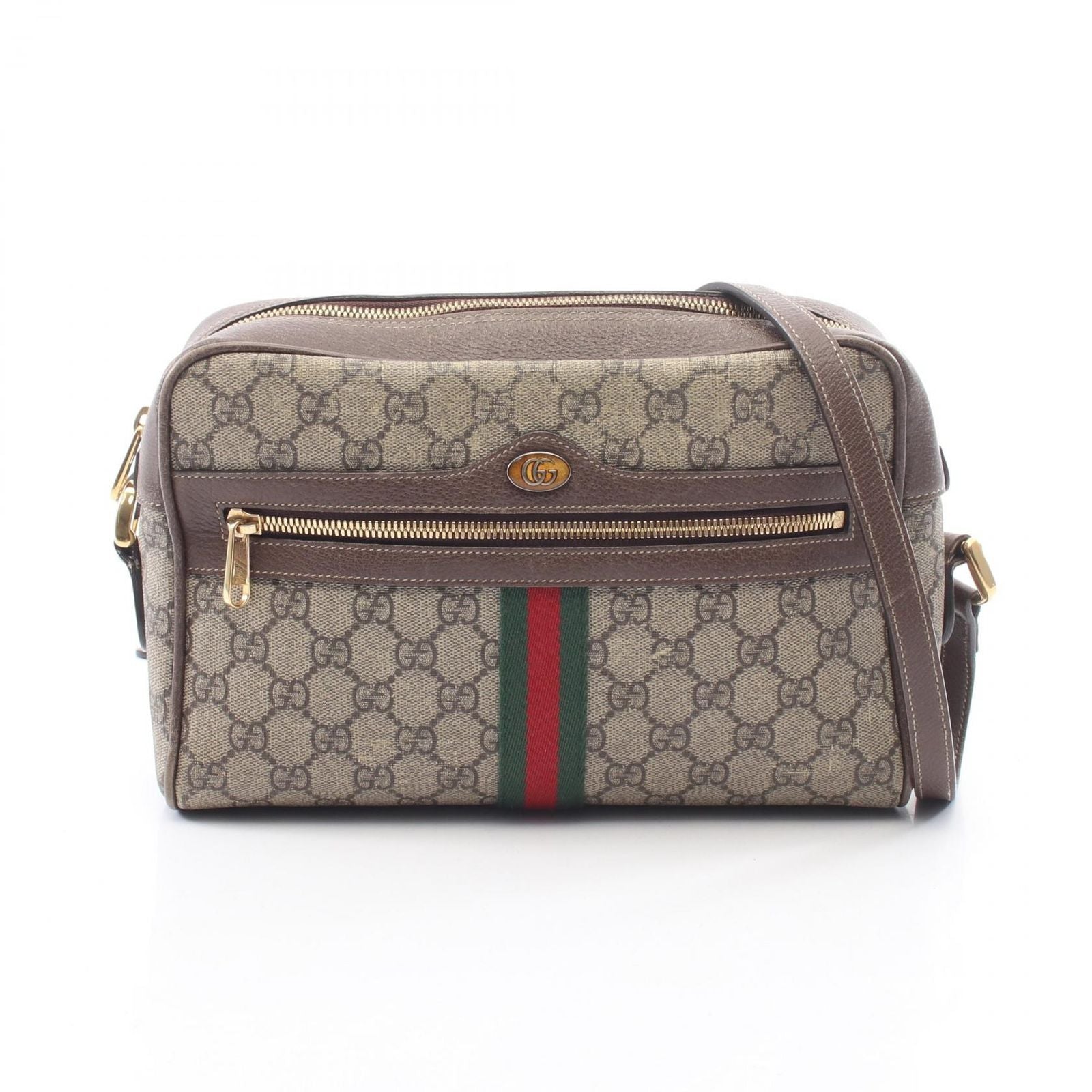 Gucci Shoulder Bag Ophidia GG Supreme Sherry Line Small Leather