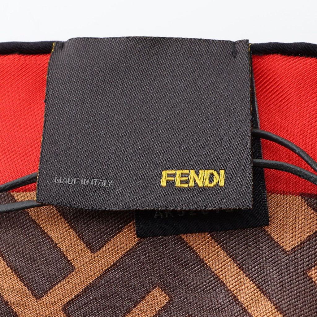 Fendi Scarf Zucca Leopard Bag Motif Wool — view 2