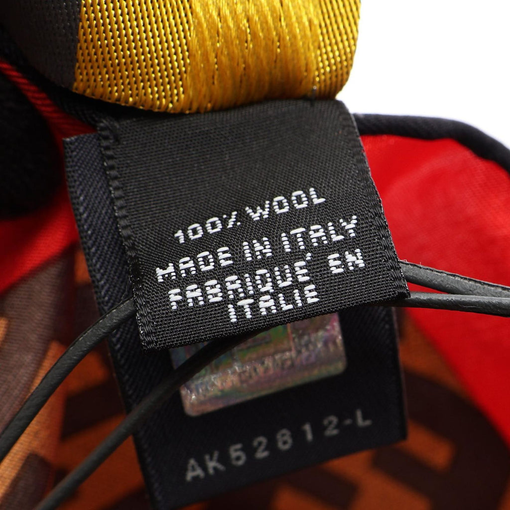 Fendi Scarf Zucca Leopard Bag Motif Wool — view 3