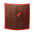 Fendi Scarf Zucca Leopard Bag Motif Wool