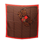 Fendi Scarf Zucca Leopard Bag Motif Wool