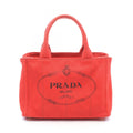 Prada Tote Canapa Red Canvas Handbag