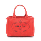 Prada Tote Canapa Red Canvas Handbag