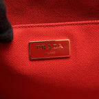 Prada Tote Canapa Red Canvas Handbag — view 4