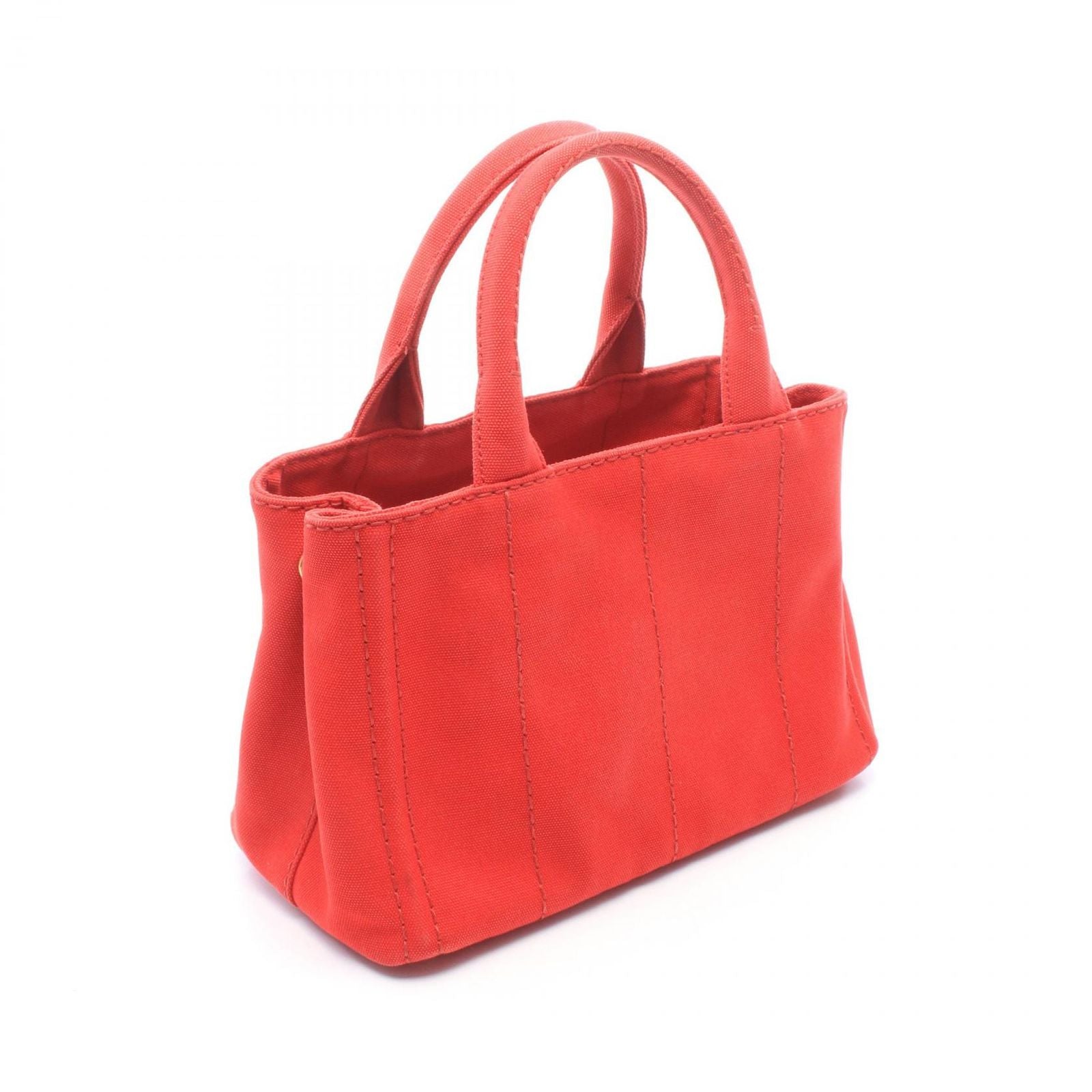 Prada Tote Canapa Red Canvas Handbag — view 2