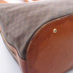 Celine Shoulder Bag Macadam Brown Leather — view 7