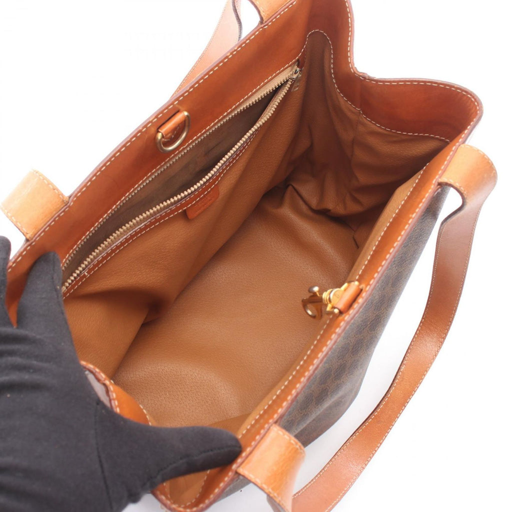 Celine Shoulder Bag Macadam Brown Leather — view 3