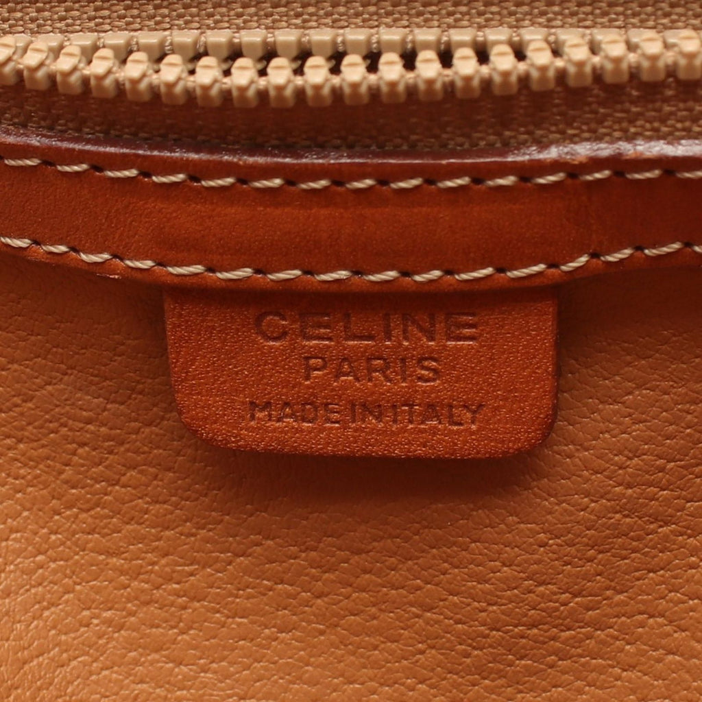 Celine Shoulder Bag Macadam Brown Leather — view 4
