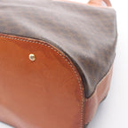 Celine Shoulder Bag Macadam Brown Leather — view 6
