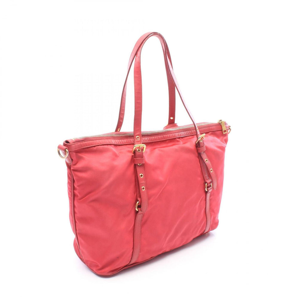 Prada Tote Bag Fuchsia Pink Nylon Leather — view 2