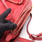 Prada Tote Bag Fuchsia Pink Nylon Leather — view 5