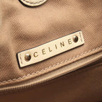Celine Shoulder Bag Macadam Beige Ivory Canvas Leather — view 4