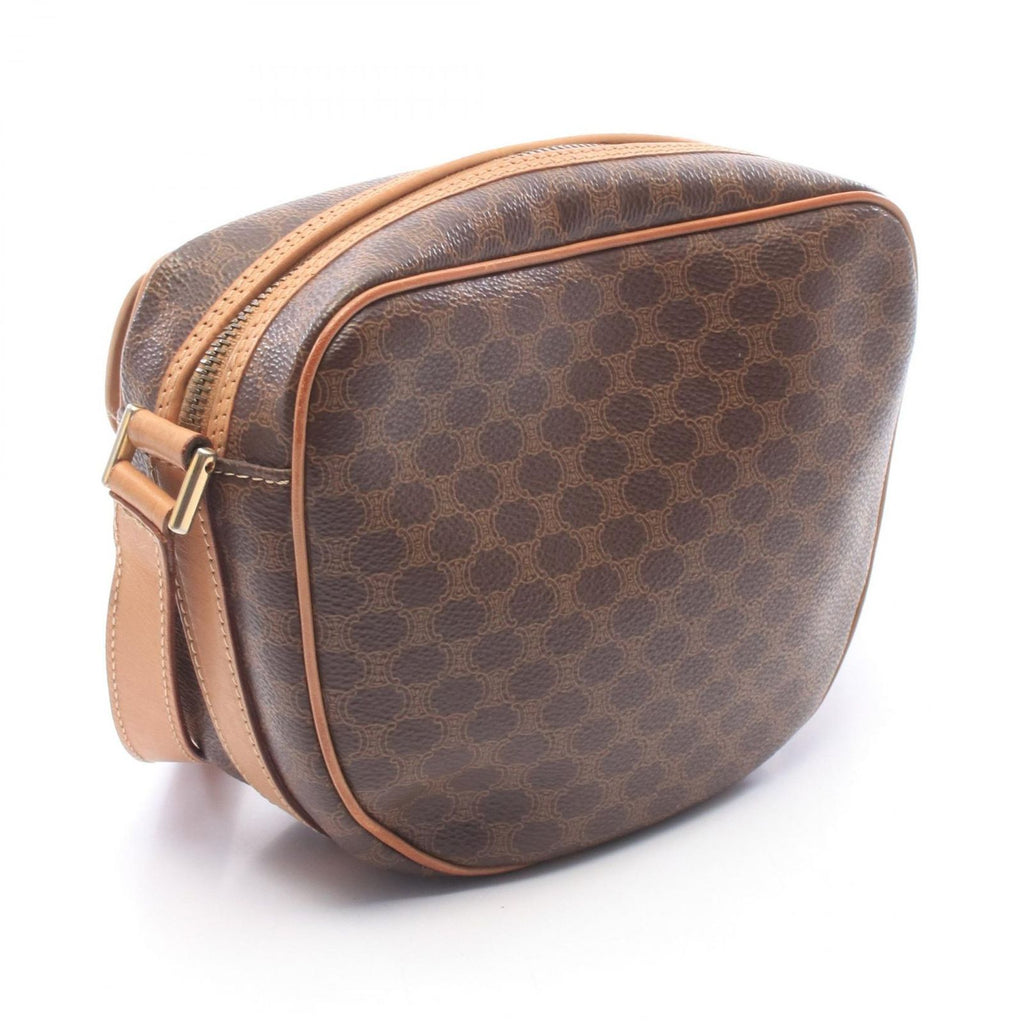 Celine Shoulder Bag Gancini Macadam Brown Leather — view 2