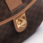 Celine Shoulder Bag Gancini Macadam Brown Leather — view 6