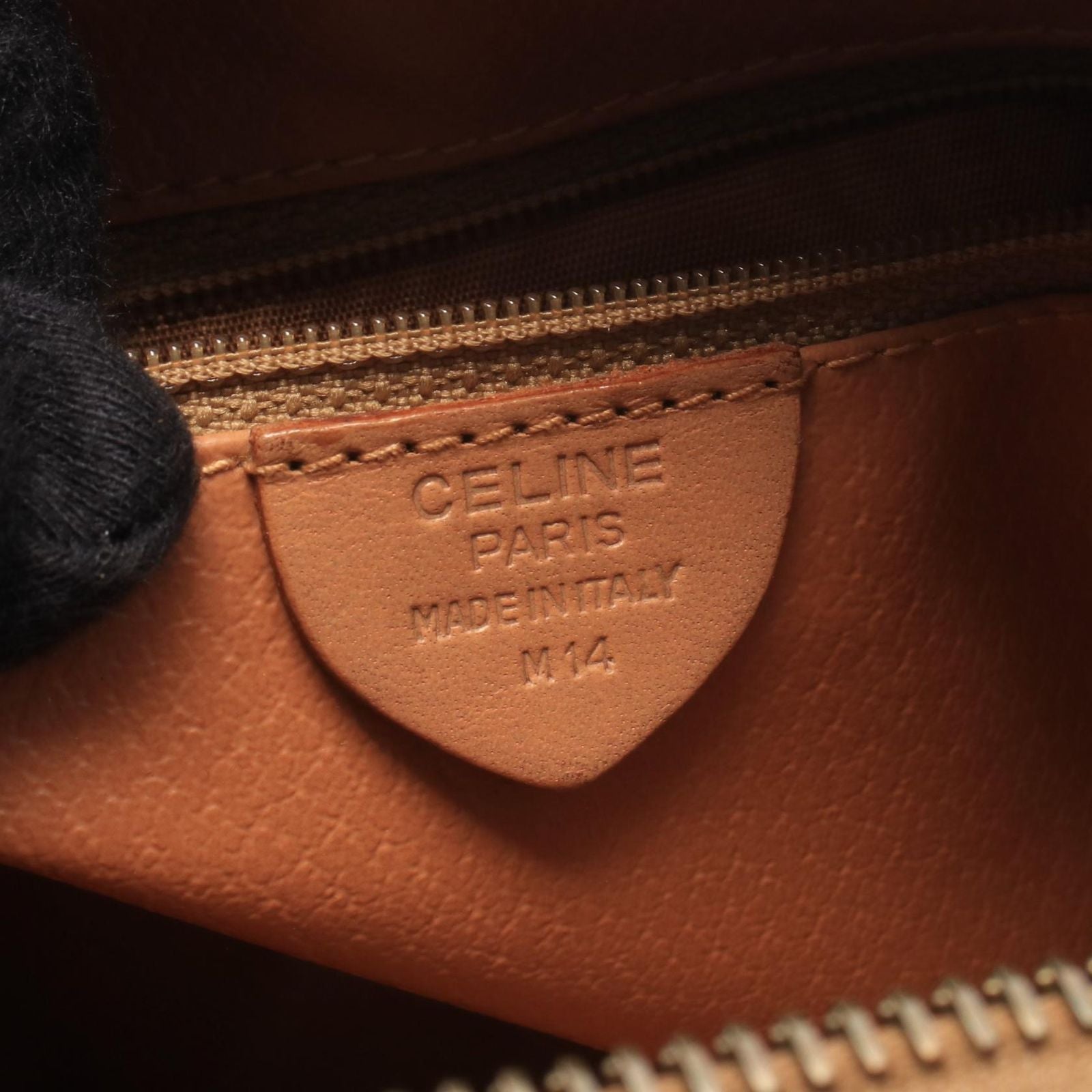 Celine Shoulder Bag Gancini Macadam Brown Leather — view 4