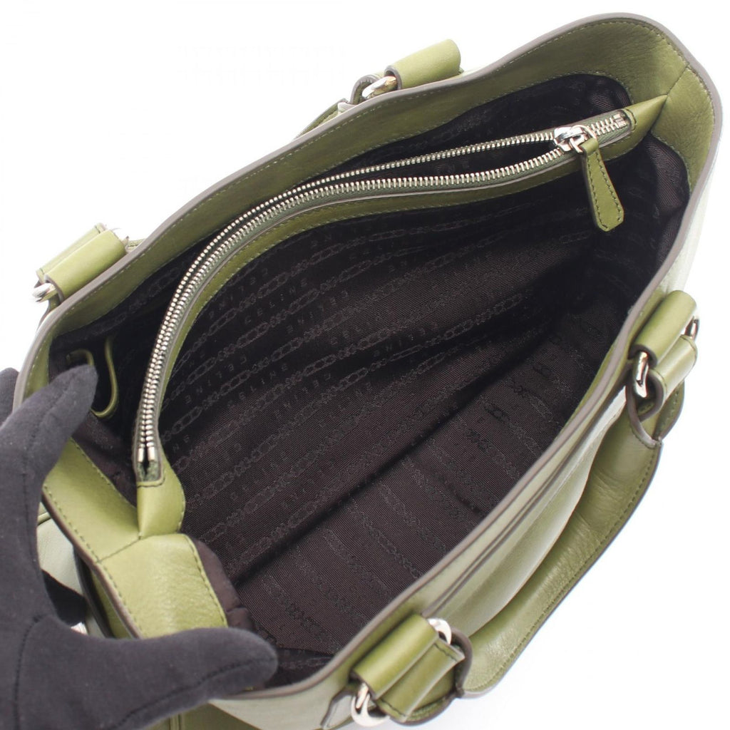 Celine Handbag Boogie Bag Green Leather — view 3