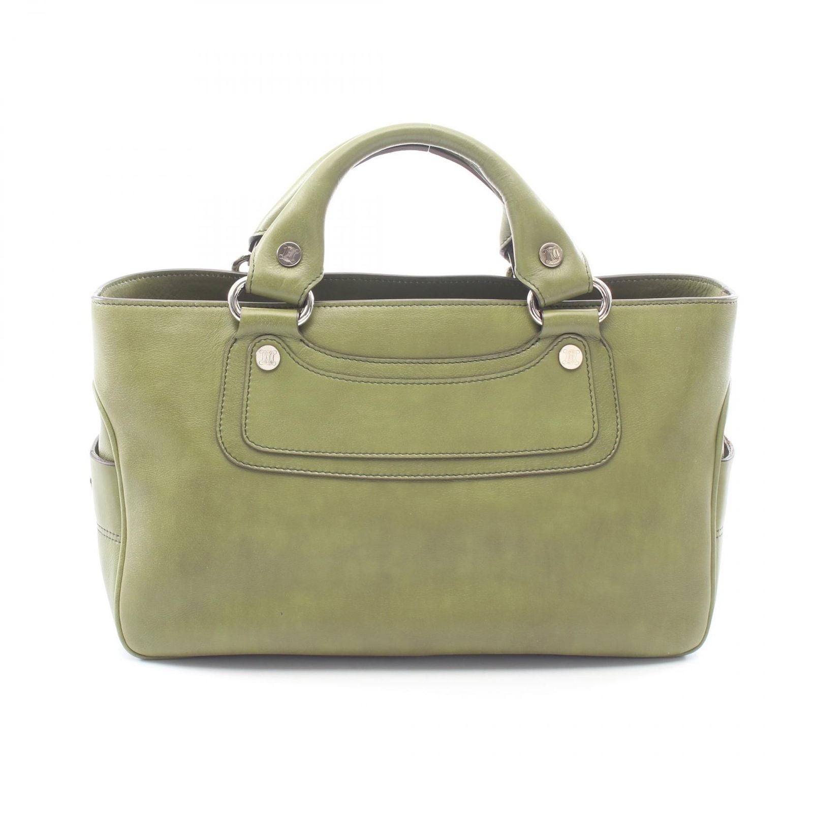 Celine Handbag Boogie Bag Green Leather