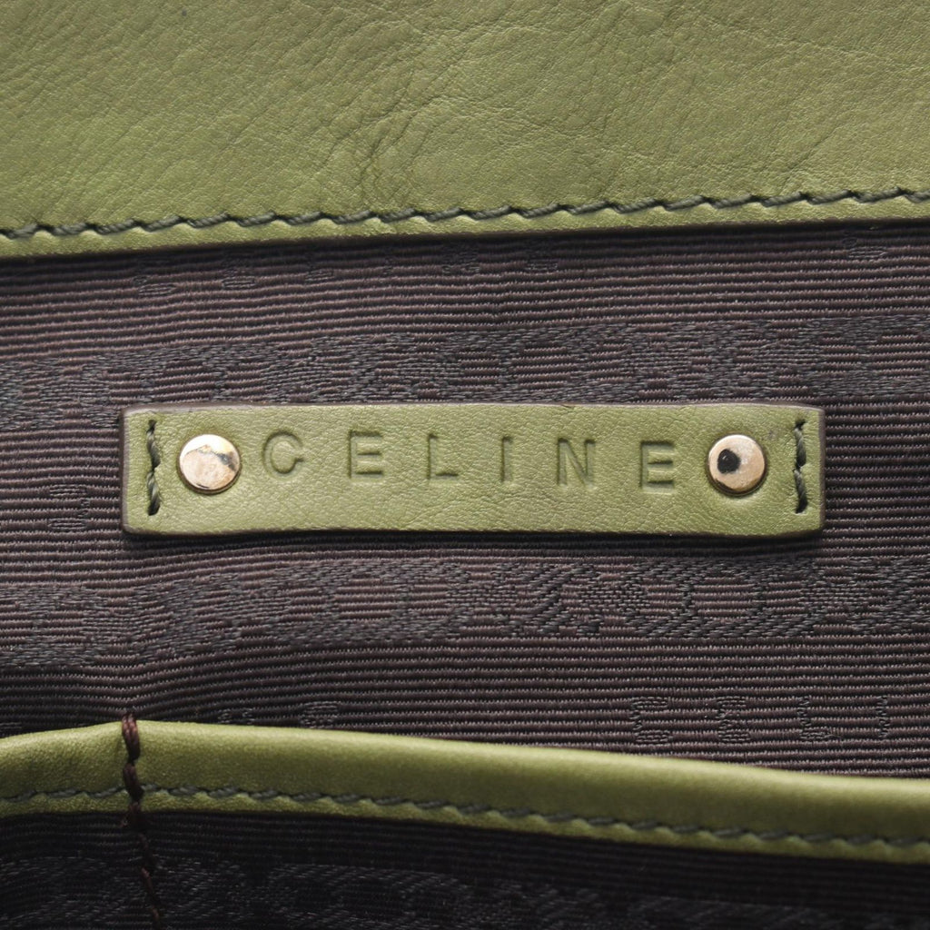 Celine Handbag Boogie Bag Green Leather — view 4
