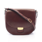 Celine Shoulder Bag Trotter Brown Leather