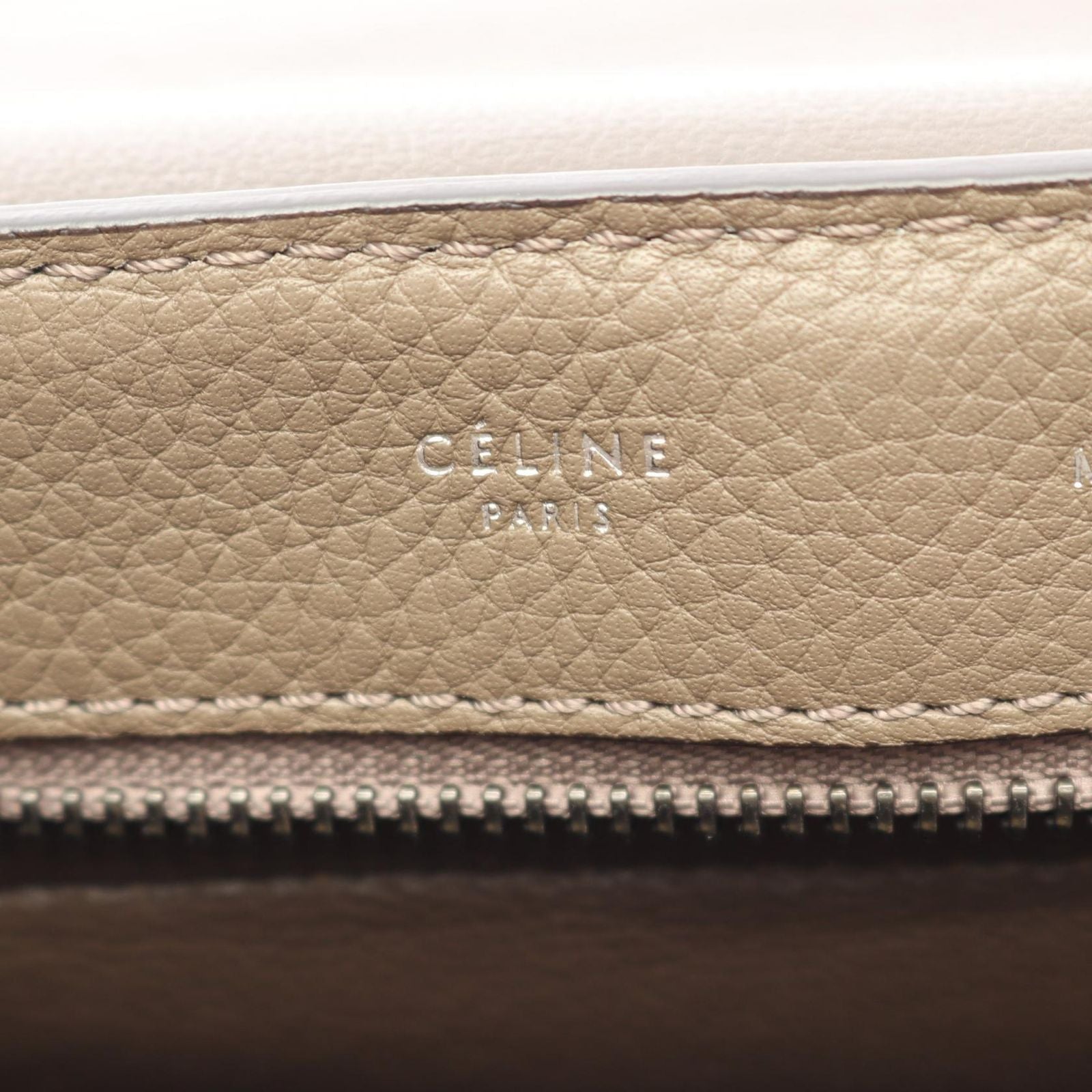 Celine Handbag Trapeze Medium 2-Way Gray Leather — view 4