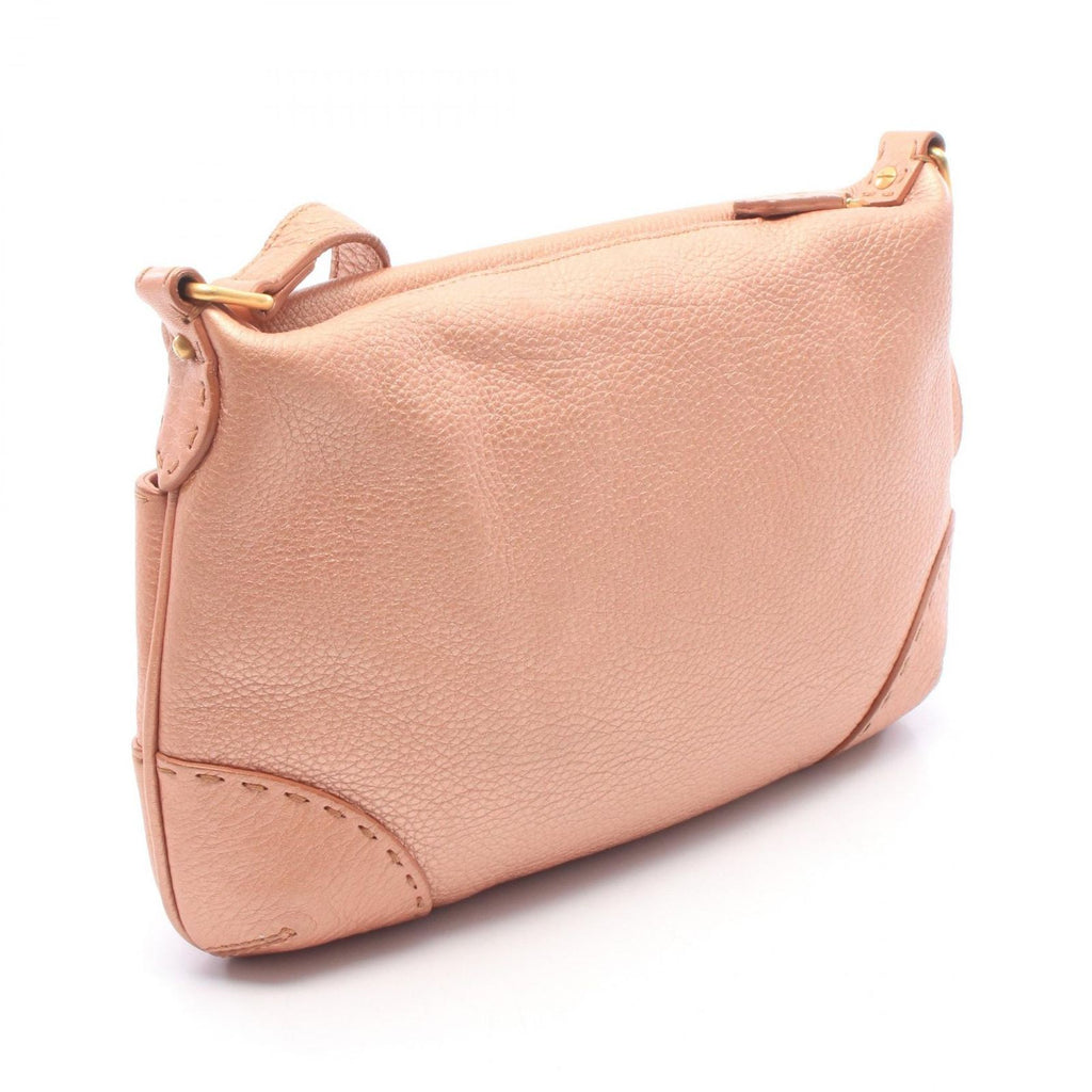 Fendi Shoulder Bag Selleria Metallic Orange Leather — view 2