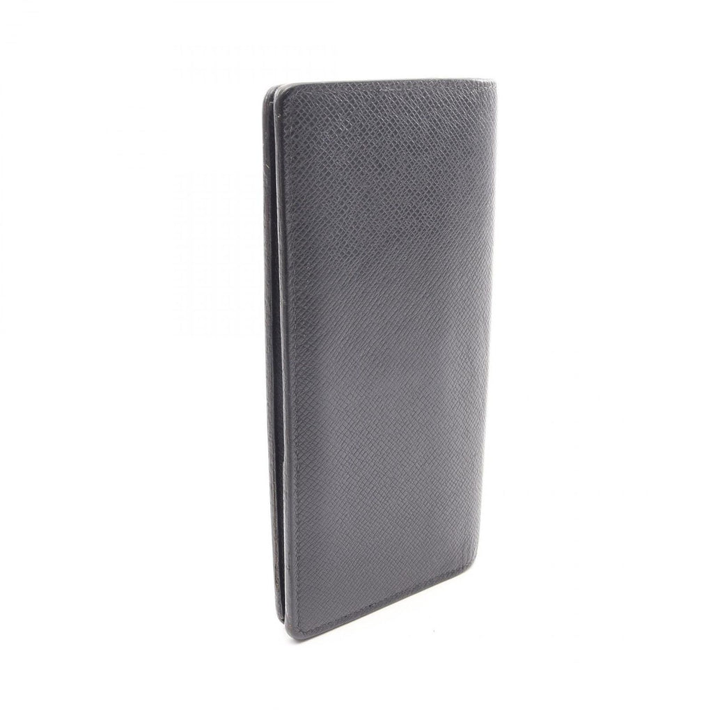 Louis Vuitton Bifold Wallet Portefeuille Brazza Taiga Ardoise Navy Leather — view 2