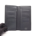 Louis Vuitton Bifold Wallet Portefeuille Brazza Taiga Ardoise Navy Leather — view 3