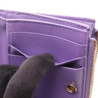 Bottega Veneta Bifold Wallet Intrecciato Purple Leather — view 7