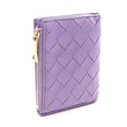 Bottega Veneta Bifold Wallet Intrecciato Purple Leather — view 2