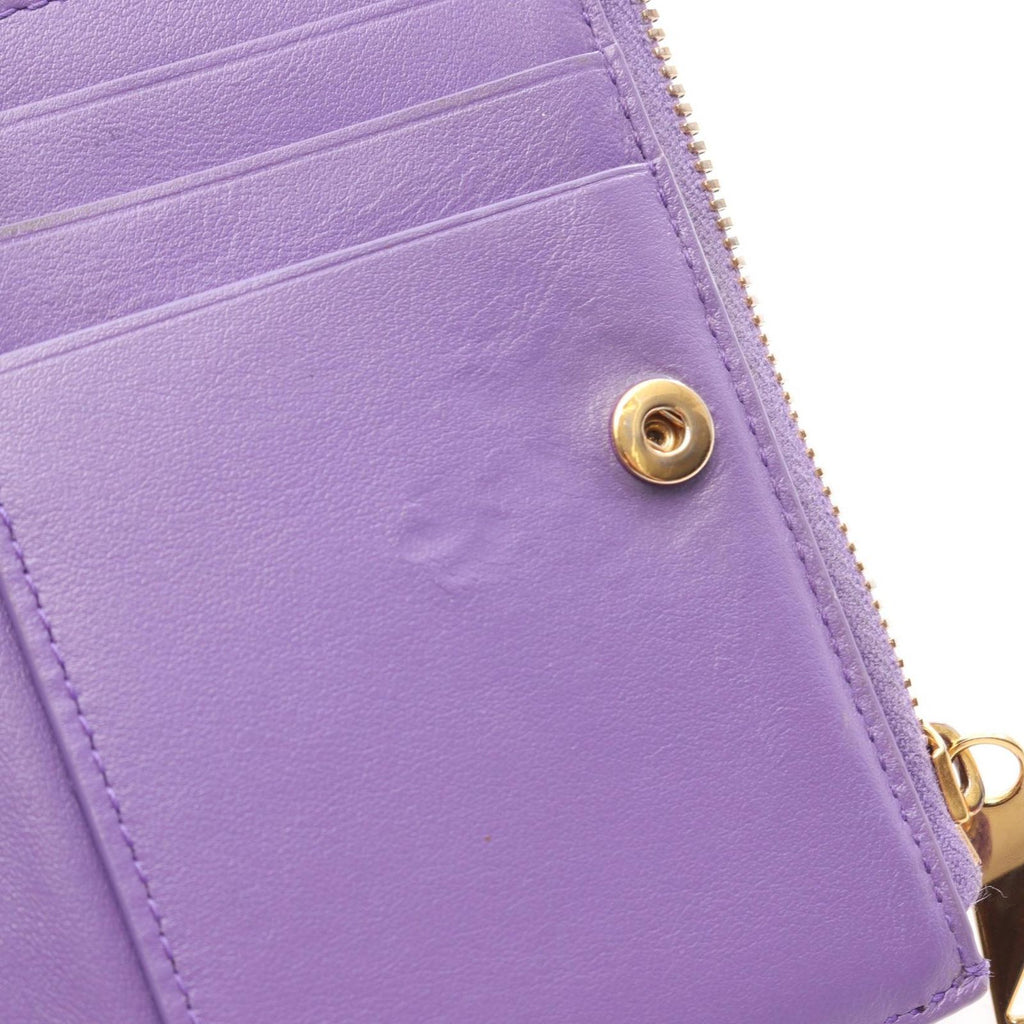Bottega Veneta Bifold Wallet Intrecciato Purple Leather — view 6