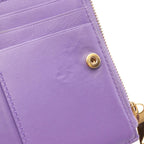 Bottega Veneta Bifold Wallet Intrecciato Purple Leather — view 6