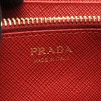 Prada Bifold Wallet Red Saffiano Leather — view 4