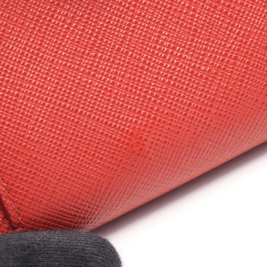 Prada Bifold Wallet Red Saffiano Leather — view 7