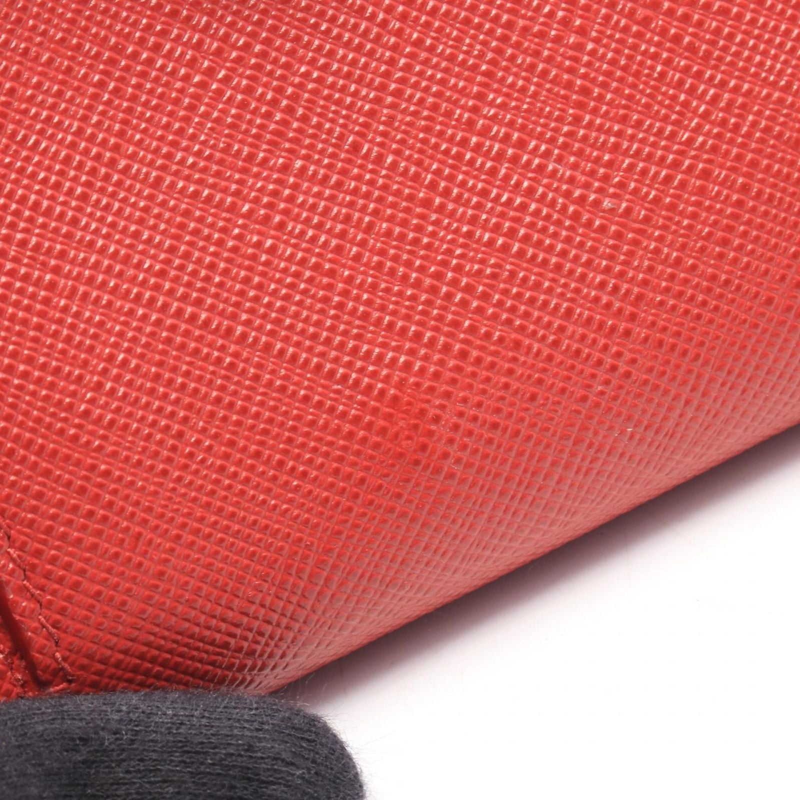 Prada Bifold Wallet Red Saffiano Leather — view 7