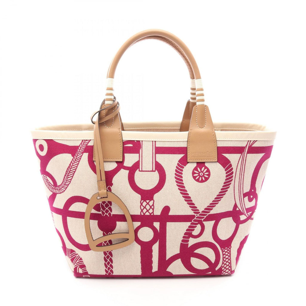 Hermes Tote Bag 25 Ecru Rose Purple Chai Staple 25