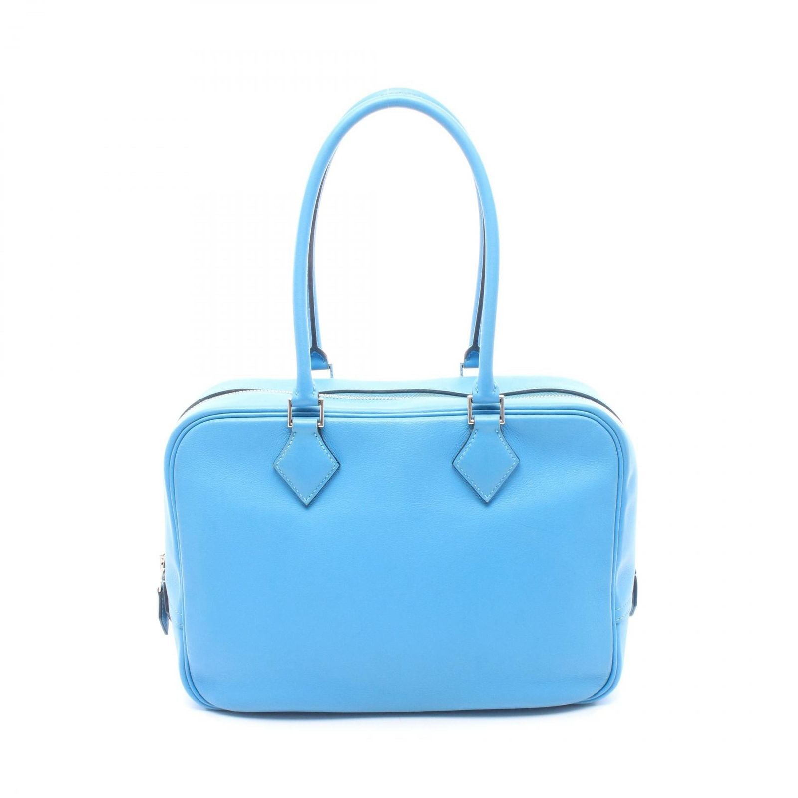 Hermes Handbag Plume 28 Verso Blue Nord Rouge de Coeur