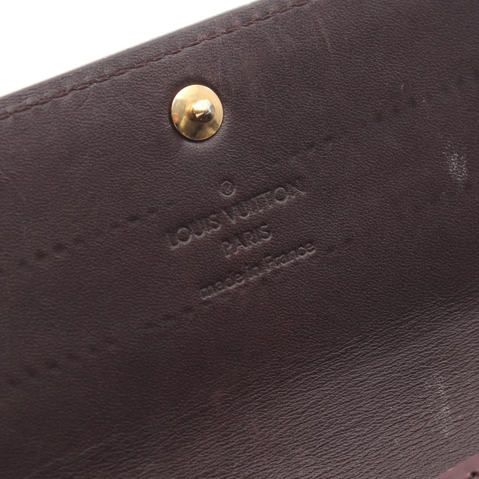 Louis Vuitton Bifold Wallet Portefeuille Sarah Monogram Vernis Amarante Leather — view 4