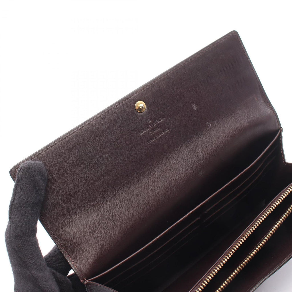Louis Vuitton Bifold Wallet Portefeuille Sarah Monogram Vernis Amarante Leather — view 6