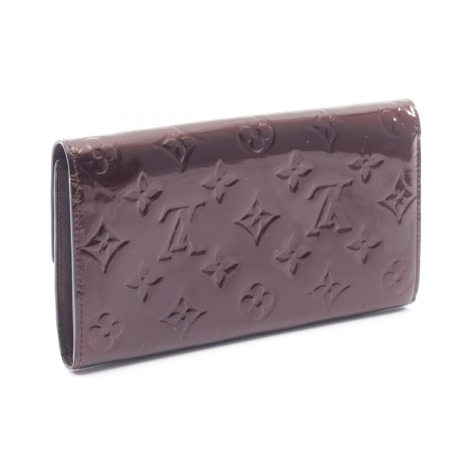 Louis Vuitton Bifold Wallet Portefeuille Sarah Monogram Vernis Amarante Leather — view 2