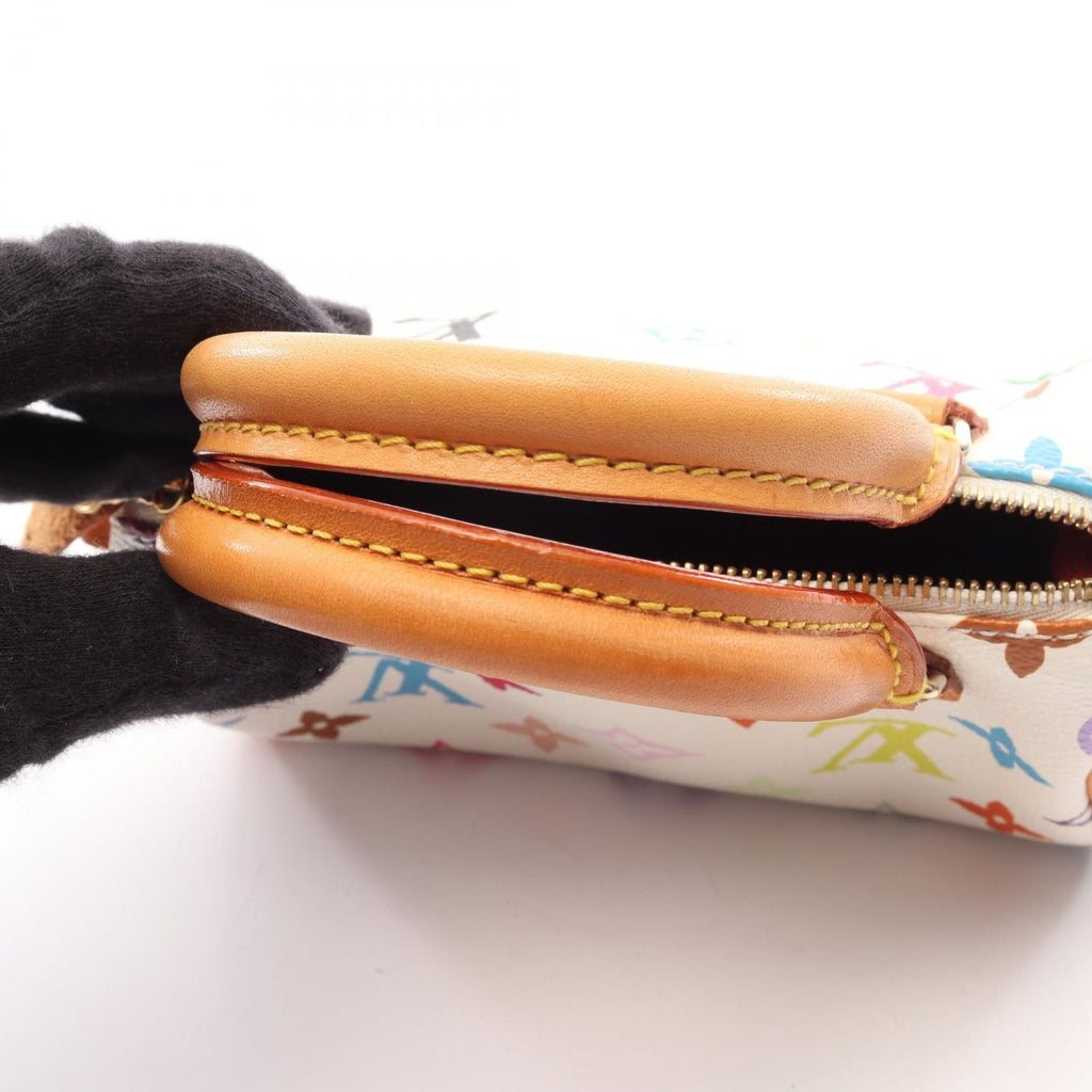 Louis Vuitton Handbag Mini Speedy Monogram Multicolor Blanc Leather — view 8