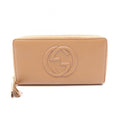 Gucci Round Wallet Soho Interlocking G Brown Leather