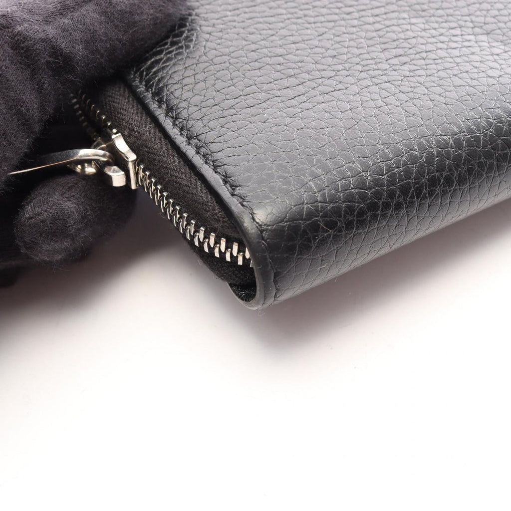 Gucci Round Wallet GG Metal Black Leather — view 8