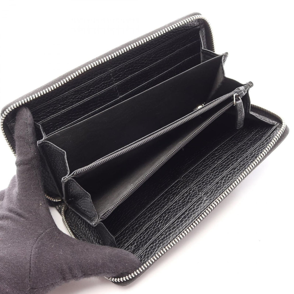 Gucci Round Wallet GG Metal Black Leather — view 3