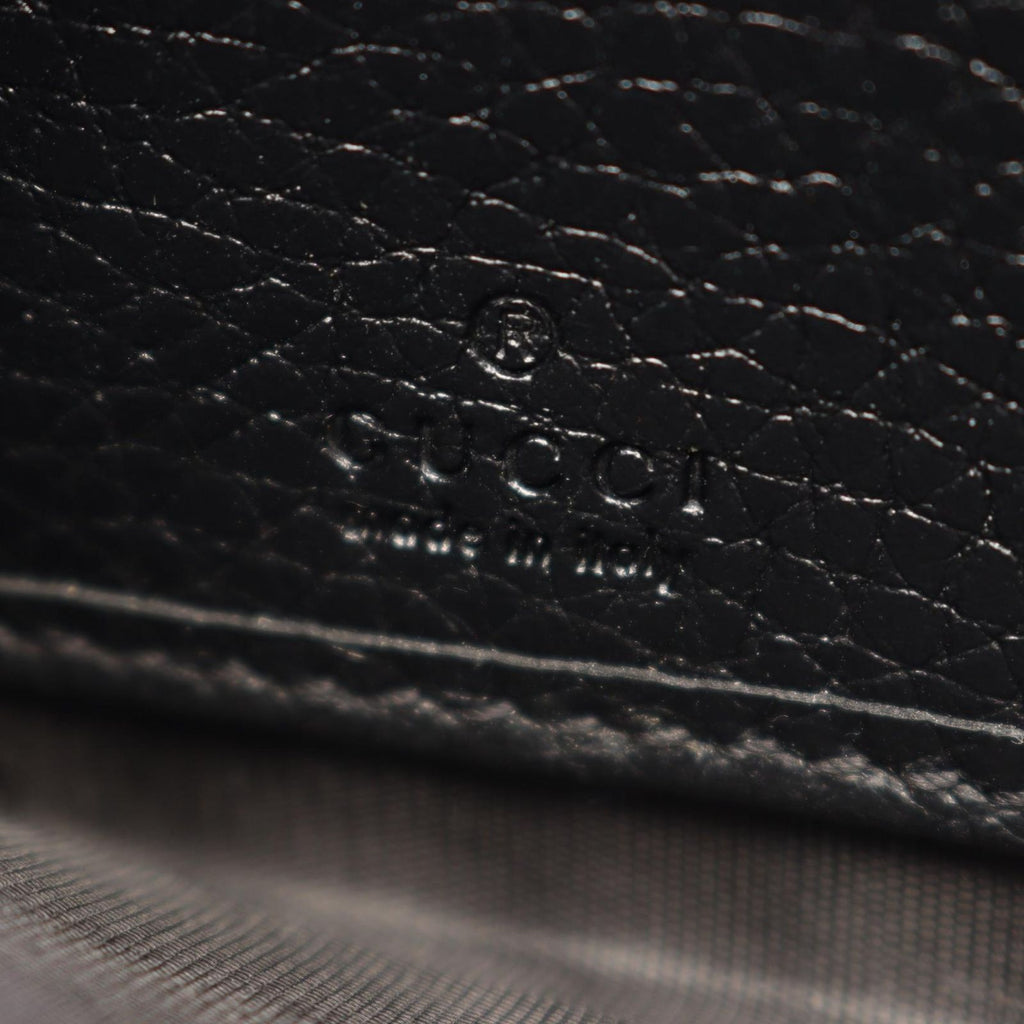 Gucci Round Wallet GG Metal Black Leather — view 4