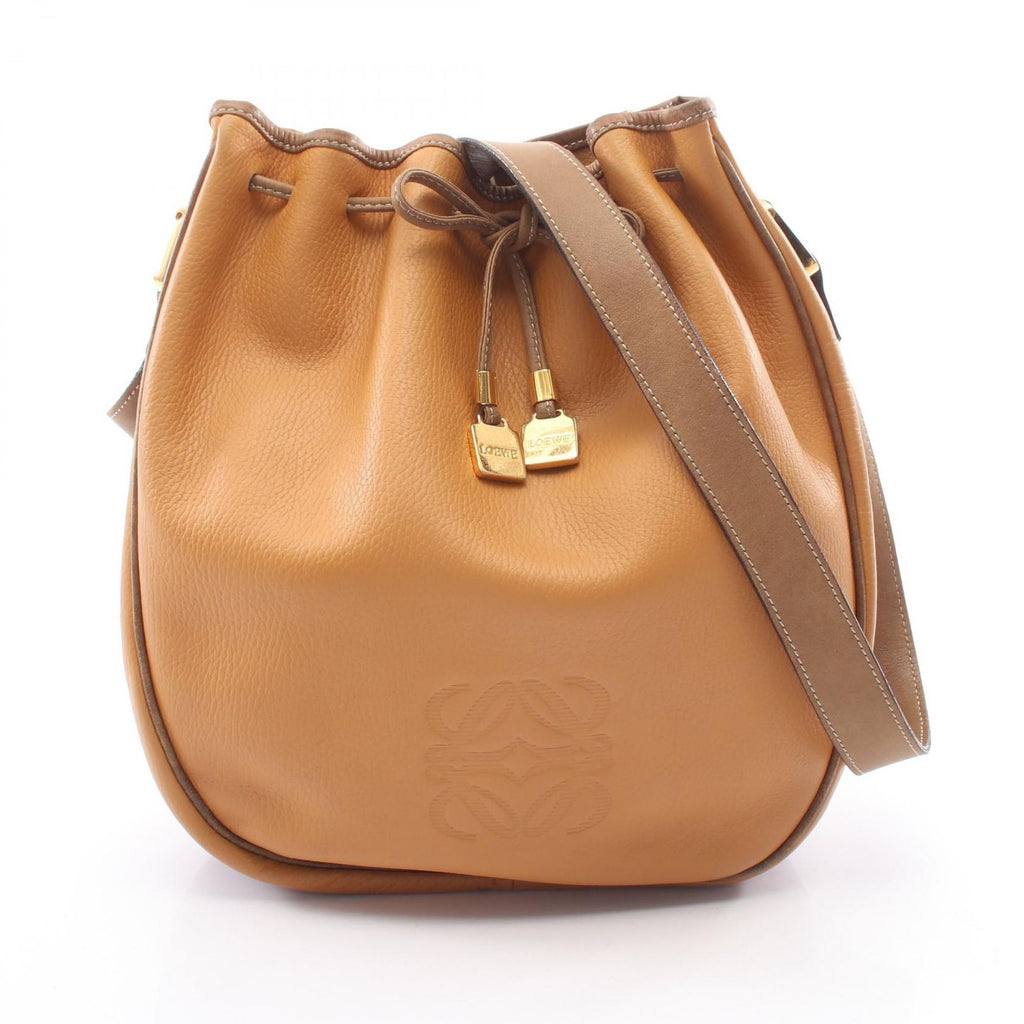 Loewe Shoulder Bag Anagram Drawstring Leather