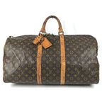 Louis Vuitton Boston Bag Keepall 55 Monogram Canvas Brown