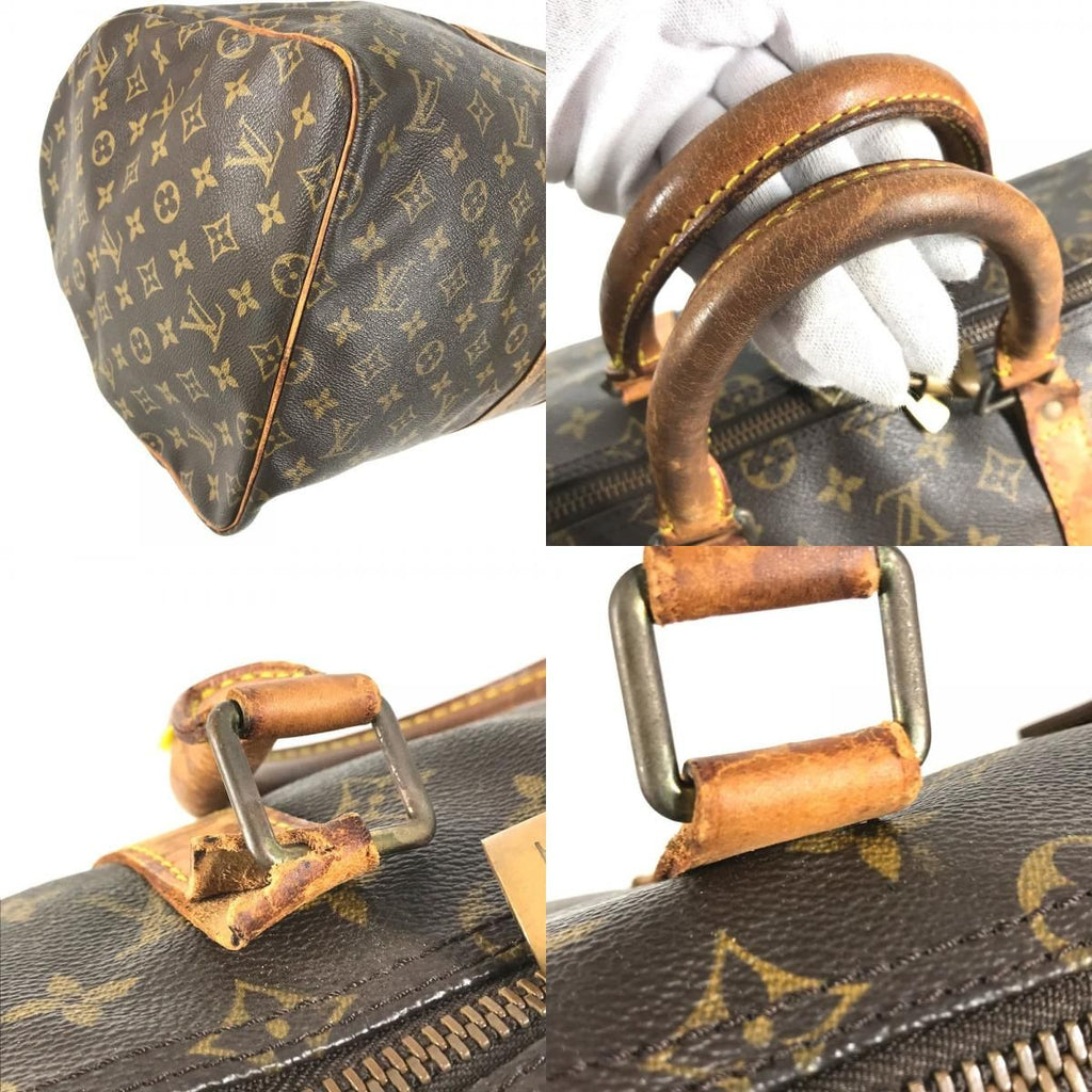 Louis Vuitton Boston Bag Keepall 55 Monogram Canvas Brown — view 7