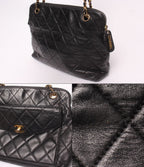 Chanel Chain Shoulder Bag Gold Quilted — view 8